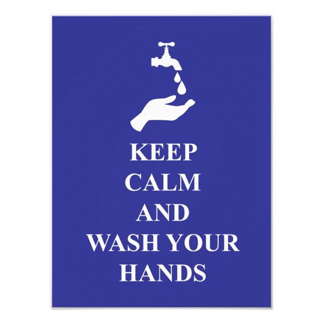 Keep Calm Wash Hands 65 Photo Print (Front)