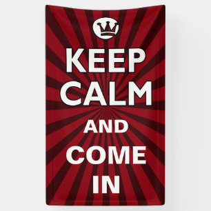KEEP CALM white + your background & text Banner