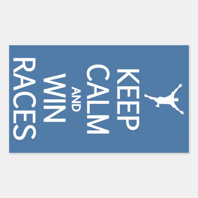 Keep Calm & Win Races custom colour stickers (Front)