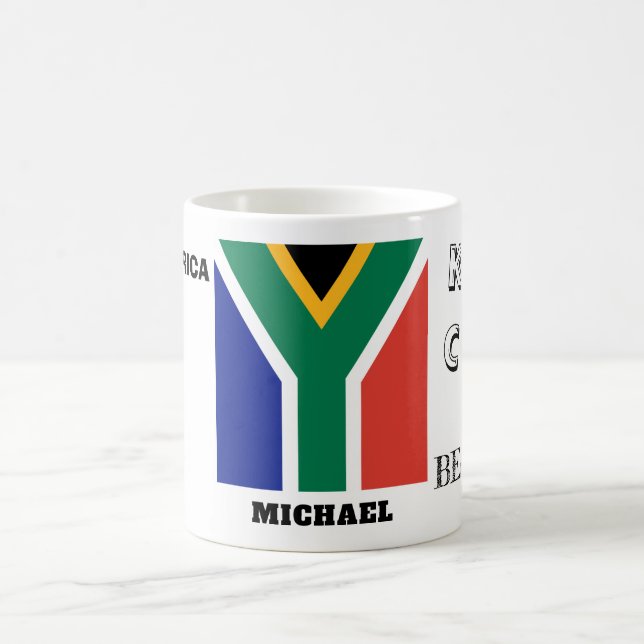 Keep Calm with South Africa Flag Coffee Mug (Center)