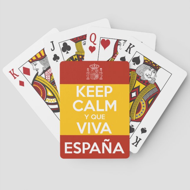 Keep Calm y que viva España Playing Cards (Back)