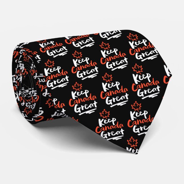 Keep Canada Great Canada Is not for Sale Proud Red Tie (Rolled)
