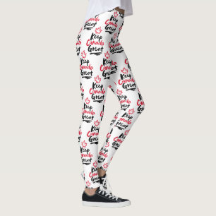 Keep CANADA Great!  Canadian Maple Leaf Make Again Leggings