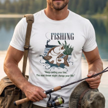 "Keep Casting Your Line" Vintage Fishing Art