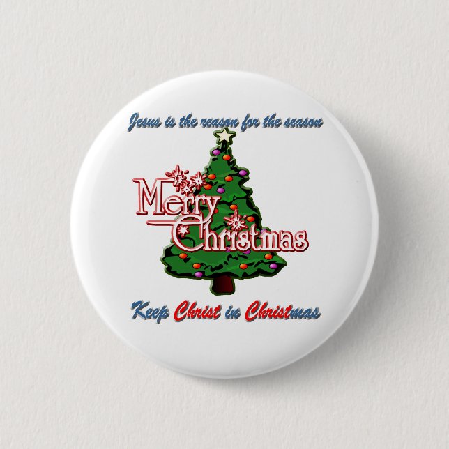 Keep Christ in Christmas 2 Inch Round Button (Front)