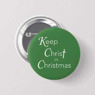 Keep Christ in Christmas Button, Round 2 Inch Round Button