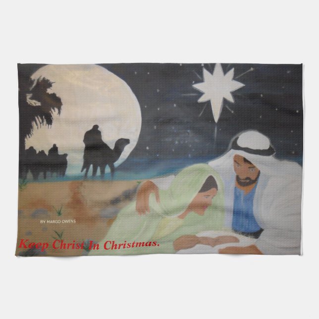 Keep Christ In Christmas Kitchen Towel (Horizontal)