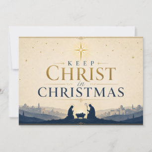 Keep Christ In Christmas Modern Christian Holiday Card