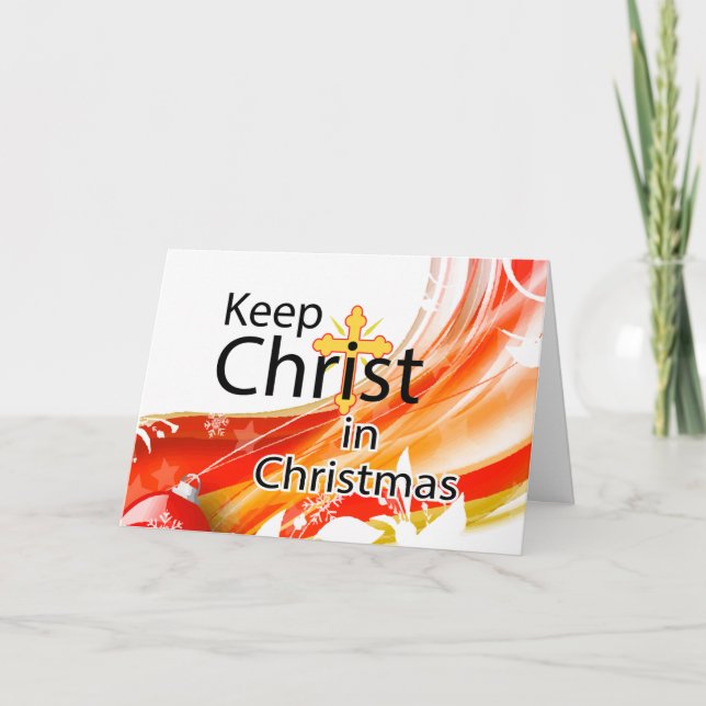 Keep Christ in Christmas, Religious Folded Card (Front)