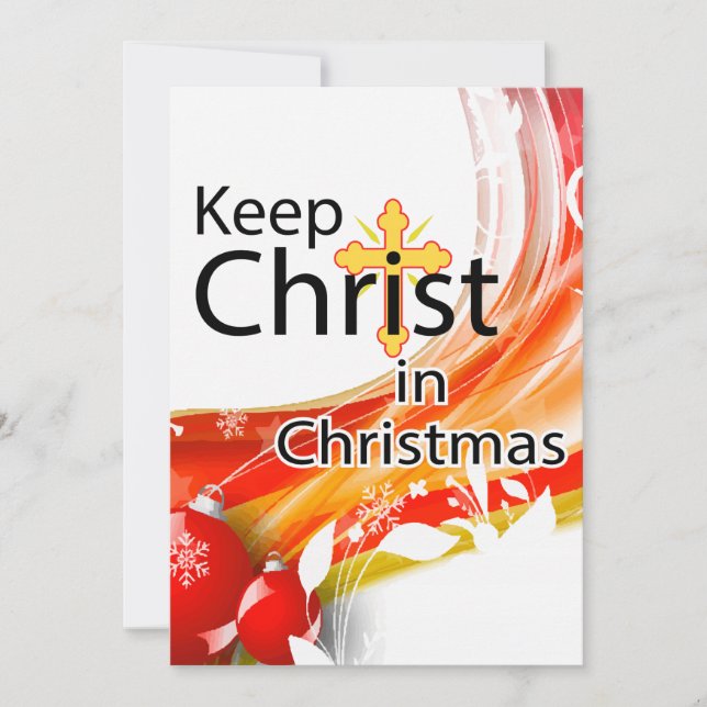 Keep Christ in Christmas, Swirl Invitation (Front)