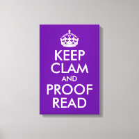 Keep Clam and Proof Read