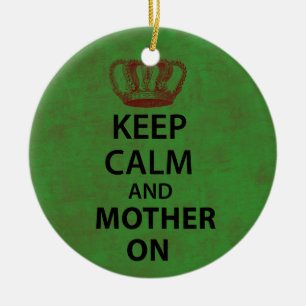Keep Clam & Mother On Ceramic Ornament