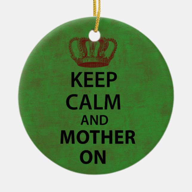 Keep Clam & Mother On Ceramic Ornament (Front)