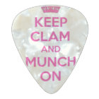 Keep Clam & Munch On Guitar Pick Keep Calm Parody