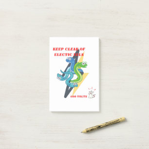 Keep Clear Of Electric Eels Post-it Notes