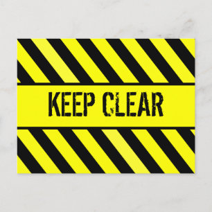 Keep Clear Postcard