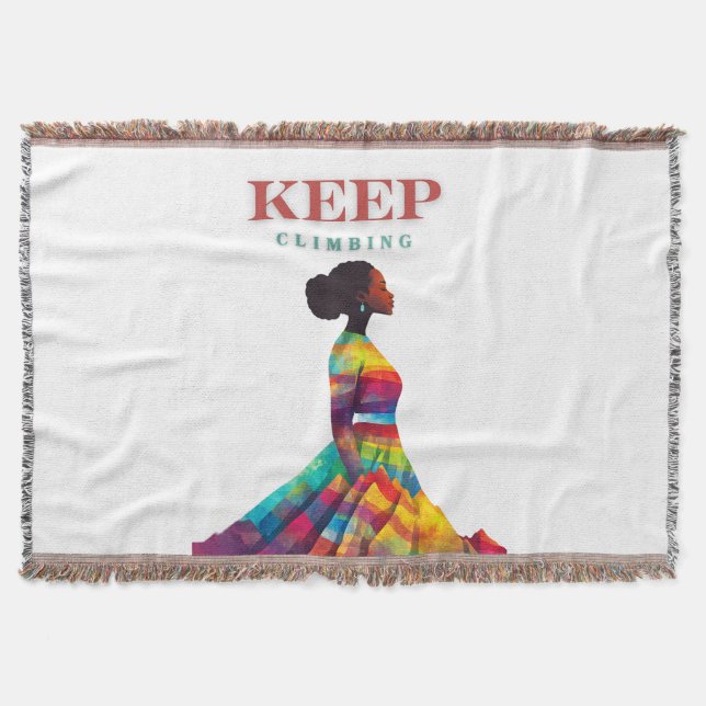 Keep Climbing Throw Blanket (Front)