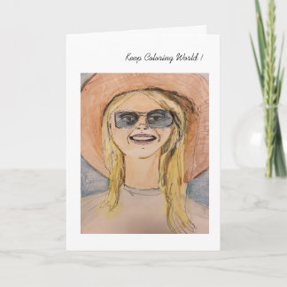 Keep Colouring  Marilyn Card