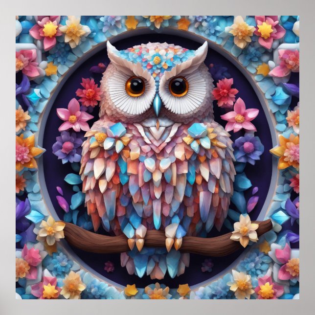 Keep Crystal Owl Design or design your own  Poster (Front)