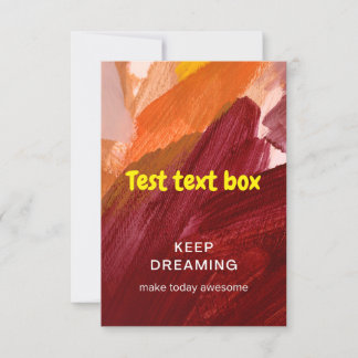 Keep Dreaming Test Invitation