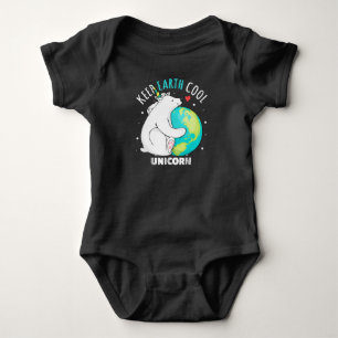 Keep Earth Cool Polar Bear Earth Day Men Women Baby Bodysuit
