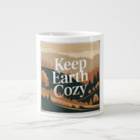 Keep Earth Cozy Retro Nature Adventure Eco Art