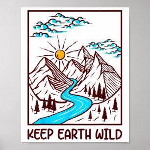 Keep Earth Wild Climate Change Glol Warming  Poster
