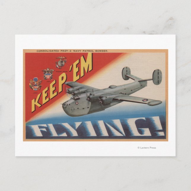 Keep 'Em Flying/PB2Y-2 Postcard (Front)