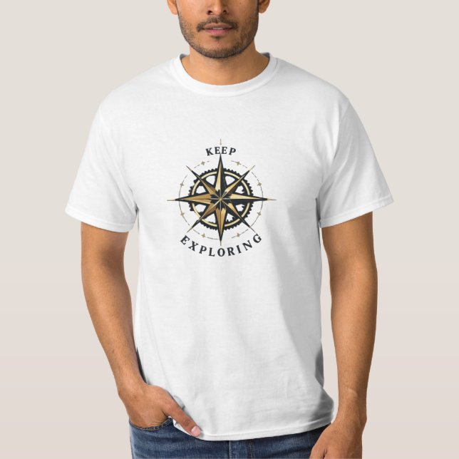 Keep Exploring Compass Adventure Shirt – Find New  (Front)