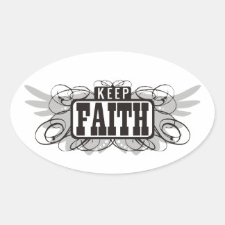Keep Faith Oval Sticker