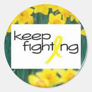 Keep Fighting Classic Round Sticker