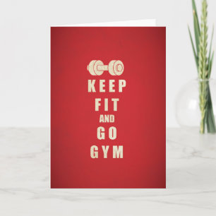 Keep Fit and Go GYM Quote Card