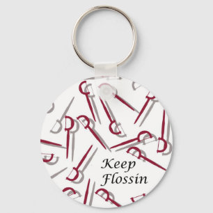 Keep Flossin by Matt Landon Keychain