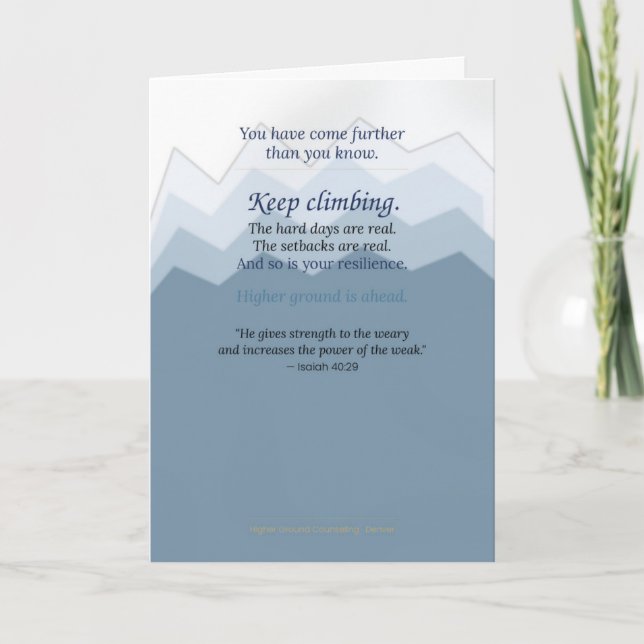 Keep Going — Encouragement Greeting Card (Front)