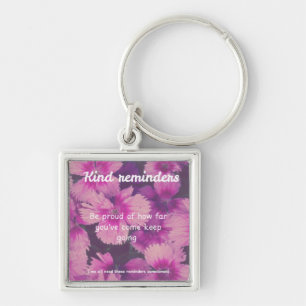 Keep Going Flower Kind Words Keychain