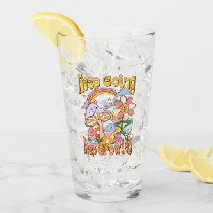 Keep Going, Keep Growing Mushroom & Floral Glass