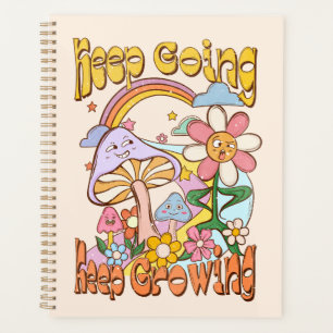 Keep Going, Keep Growing - Mushroom & Flower Planner