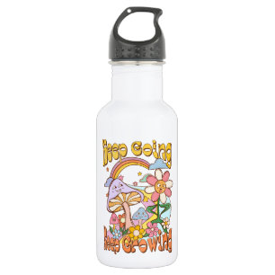 Keep Going, Keep Growing – Mushrooms & Flowers 532 Ml Water Bottle