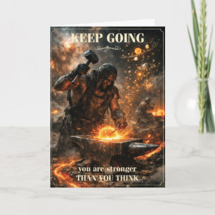 Keep Going Motivational Poster   You Are Stronger  Card