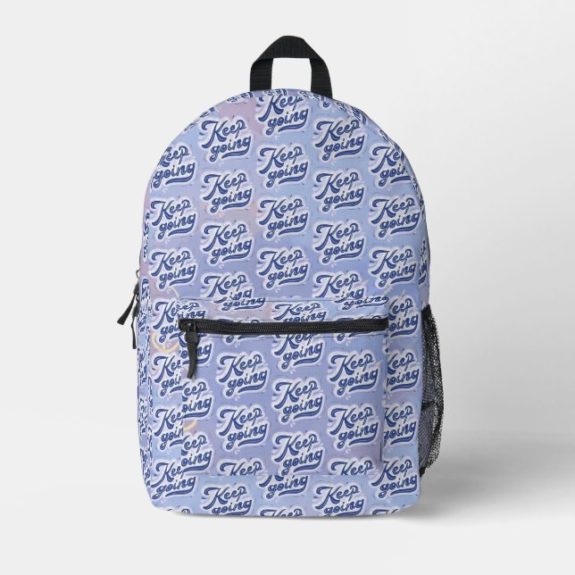 Keep Going Printed Backpack (Front)