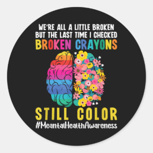Keep Going Semicolon Mental Health Awareness  Classic Round Sticker