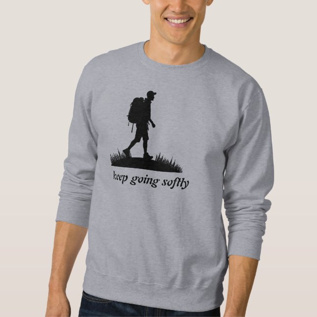 Keep Going Softly – Minimal Text Sweater T-Shirt (Front)