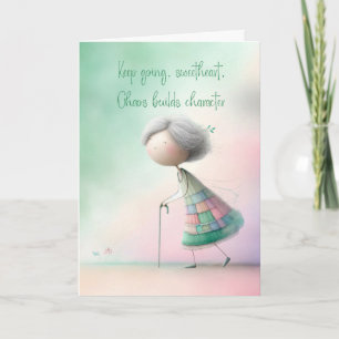 Keep Going Sweetheart Inspirational Quote Cute Gra Card