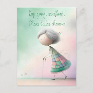 Keep Going Sweetheart Inspirational Quote Cute Gra Postcard