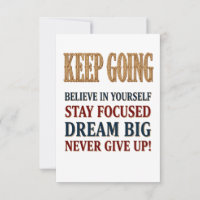 Keep Going Vintage Motivational Typography