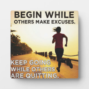 Keep Going - Women's Running Workout Motivational Plaque