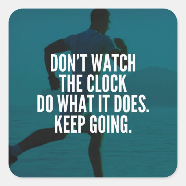 Keep Going - Workout Motivational Square Sticker (Front)