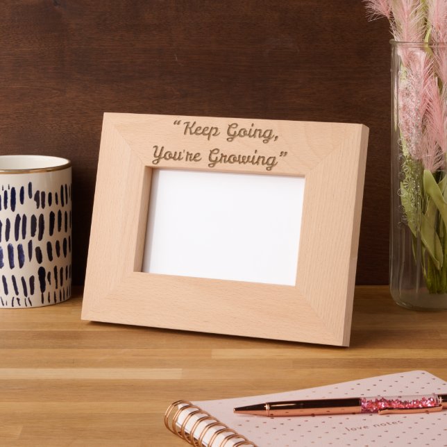 Keep Going You’re Growing – Motivational Quote Wal Etched Frames (Left)