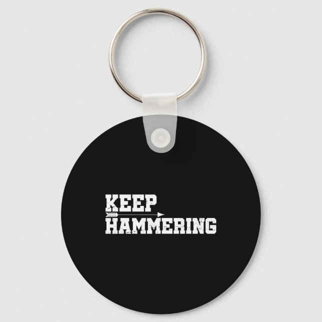 Keep Hammering Archery Motivational-archery Bow Hu Keychain (Front)