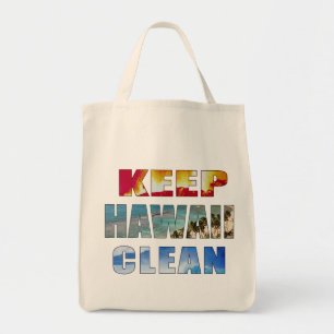 "Keep Hawaii Clean" Hawaiian Tote Canvas Bags